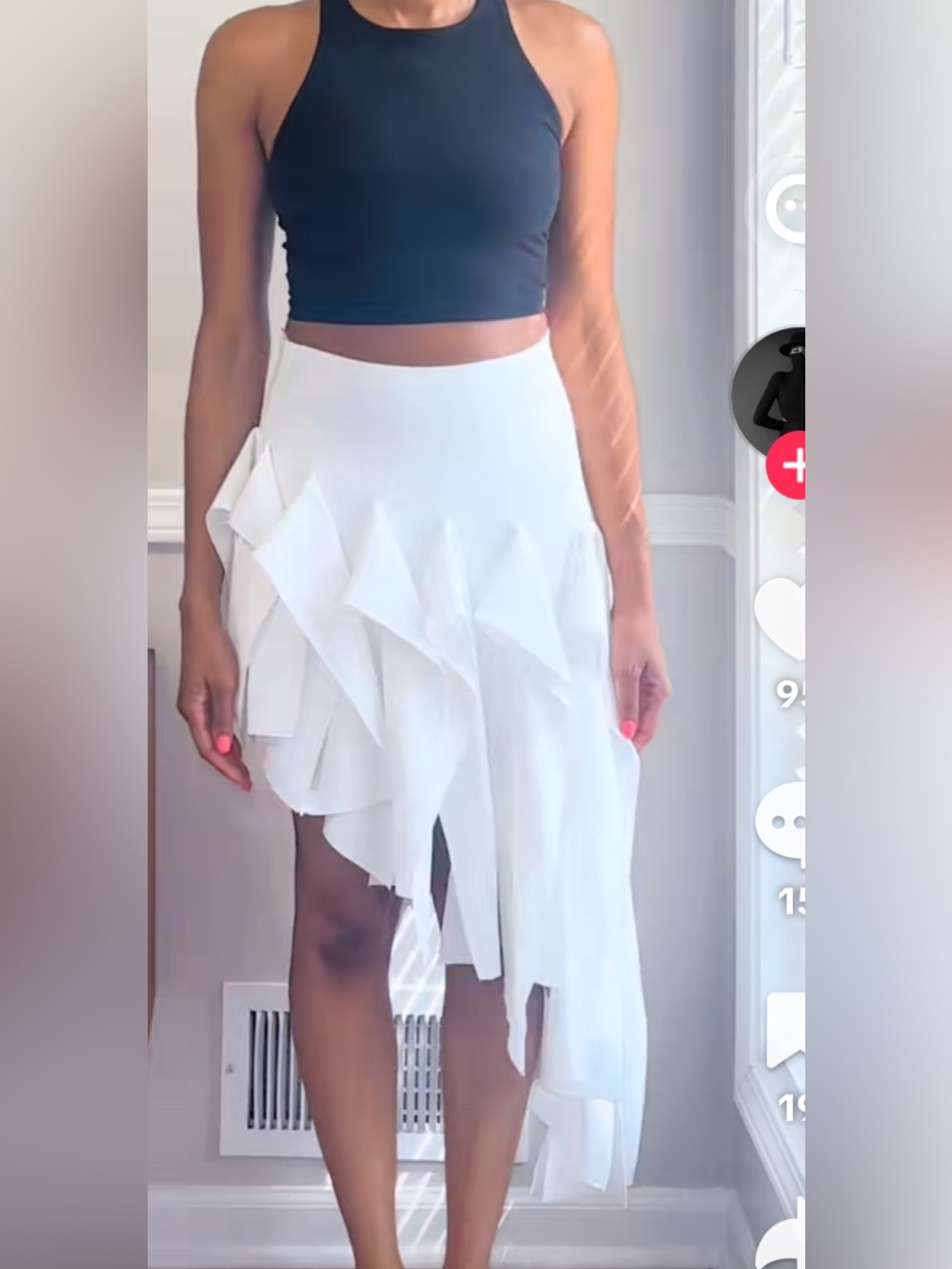 Zara Collection Asymmetric Ruffled Skirt - Picture 5 of 10